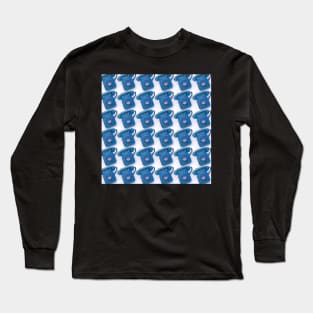 Blue vintage telephone print  2 Long Sleeve T-Shirt